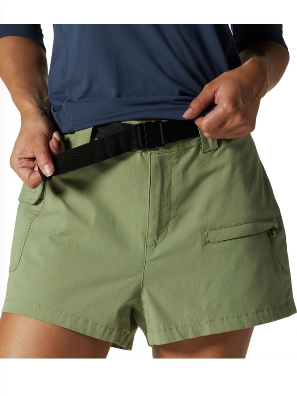 Mountain Hardwear Cascade Pass 2.5 Inch Cargo Hiking Adjustable Belted Shorts 12